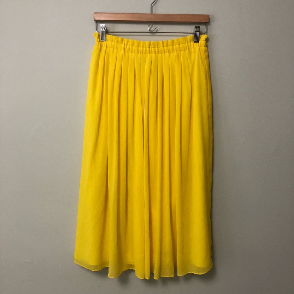 Loft yellow ankle length skirt